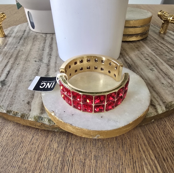 INC International Concepts Red and Gold Bracelet - Picture 2 of 4
